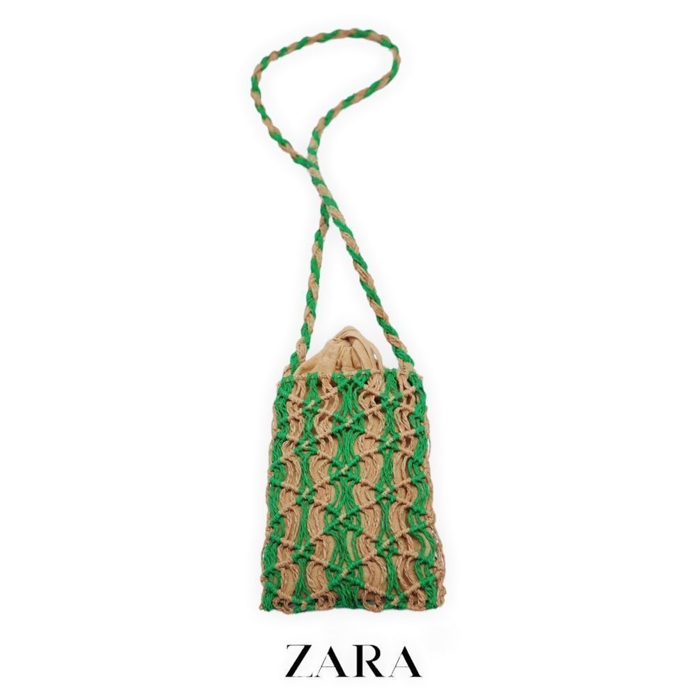 ZARA | Green | WOVEN CELL PHONE CASE